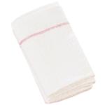Towel-1C White Terry Cloth with Pink Stripe