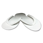 STAR NAIL White Footsie Slippers