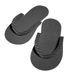 ECO-FRIENDLY DISPOS. BLACK SLIPPERS (12)