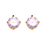 Inverness 5mm 24K CZ GP #30 Pink Ice Earring