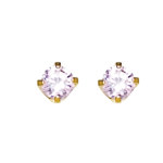 Inverness Pink Ice #39 Earring 3mm 24K CZ GP
