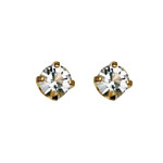 Inverness April Crystal Tiffany Earring 3mm 24KT GP #84