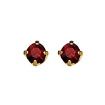 Inverness July Ruby Tiffany Earring 3mm 24KT GP #87