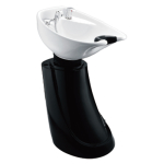 Golden Devon (OS) Pedestal Sink Black with White Bowl X-208