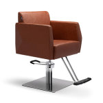 Lanvain (OS) Lea Chair Square Base with T Footrest Tan