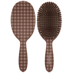 Framar Polish Brush with chocolate gingham print and boar bristles