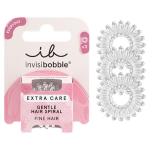 Invisibobble Extra Care Gentle Hair Tie - Crystal Clear (3-Pack)