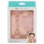 Relaxus Beauty Rose Quartz Facial Roller & Gua Sha Facial Massage Set