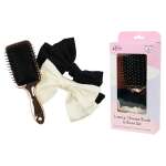 Aria Beauty Luxury Chrome Brush & Bows Set