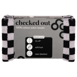 Framar Checked Out Salon Towels - Black & White 6/pk