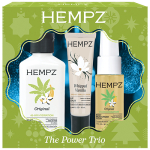 Hempz The Power Trio mini body lotion, lotion spray and lip balm set