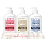 Hempz Indulgence Collection Display nine full-size hemp seed oil body moisturizers