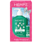 Hempz Winter Wonderland holiday gift set with Winter Mint and Frosted Cranberry body moisturizer and lip balm