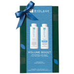 Biolage Volume Boost holiday gift duo with volumizing shampoo and conditioner bottles