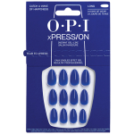 OPI xPRESS/ON Catch a Wave of Happiness long tip press-on nails, royal blue almond press-on nails, long tip, 30 per pack