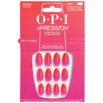 OPI xPRESS/ON Squeeze the Day long tip press-on nails, red and pink ombre almond press-on nails, long tip, 30 per pack