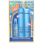 Amika Hydro Rush moisture shampoo, conditioner, and leave-in conditioner set for dry hair