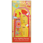 Amika anti-frizz hair set with Frizz-Me-Not treatment, Forget Frizz shampoo and conditioner