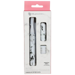 Relaxus Beauty Marble Precision Facial Trimmer with marble handle and shaping comb