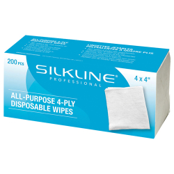 Silkline 4" x 4" 52509C 4-Ply Non-Woven Wipes (200)
