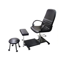 Golden Devon (OS) D-22302 pedicure Chair with stool (Black)
