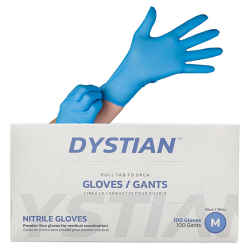 NITRILE LT BLUE GLOVES MEDIUM (100)IP