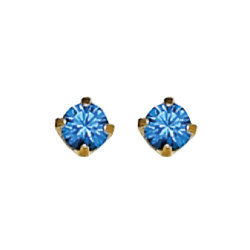 Inverness September Sapphire Tiffany Earring 3mm 24KT GP #89