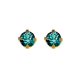 Inverness December Zircon Tiffany Earring 3mm 24KT GP #92