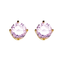 Inverness 5mm 24K CZ GP #30 Pink Ice Earring