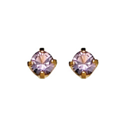 Inverness June Alexandrite Tiffany Earring 3mm 24KT GP #86