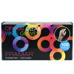 Framar Small Vinyl Powder-Free Disposable Gloves 100/box