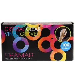 Framar Large Vinyl Powder-Free Disposable Gloves 100/box