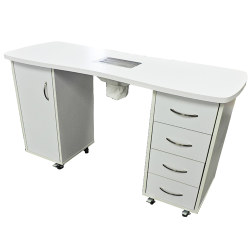 GD2027 WHITE MANICURE TABLE W/ VENT GD