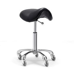 Lanvain Black Saddle Styling Stool