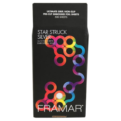 Framar Pre-Cut Embossed Star Struck Silver Light Foil 5x12 500 Sheets