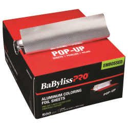 BaBylissPro “Pop Up” Embossed Silver Light Foil 5” x 12” - 500 sheets BESPOP512UCC