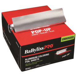 BaBylissPro Pop Up Embossed Silver Light Foil 5 x 12 500 sheets BESPOP512UCC