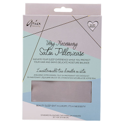 Aria Beauty Very Necessary Satin Pillow Case Silver Grey