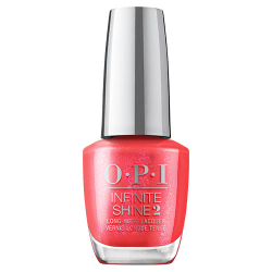 OPI Infinite Shine Long Wear Lacquer Left Your Texts on Red