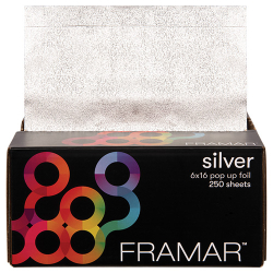 Framar 6x16 silver pop-up foil, 250 sheets, new larger size for full heads and balayage
