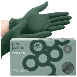 Framar Pine Palms Disposable Nitrile Gloves (Small) 100/box