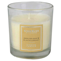 Relaxus Beauty Sim & Ross Soy Wax Scented Candle - English Oak & Blackcurrant 120g