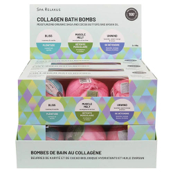 Relaxus Beauty Collagen Bath Bombs Display 8/pc