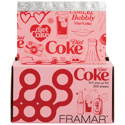 Framar Diet Coke limited-edition 5x11 pop-up foil, 500 sheets, embossed pre-cut pre-folded hair foil