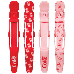 Framar Diet Coke limited-edition Gator Grips 4-pack, wide-mouth no-slip sectioning clips