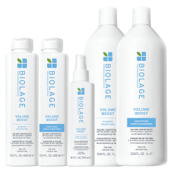 Biolage Volume Boost Large Bundle with volumizing shampoo, conditioner, and full lift volumizer
