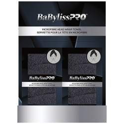 BaBylissPro microfibre head wrap towel retail display holding six towels