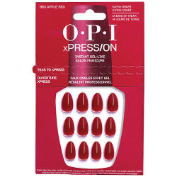 OPI xPRESS/ON Big Apple Red Extra Short Almond Press-On Nails 30/PK