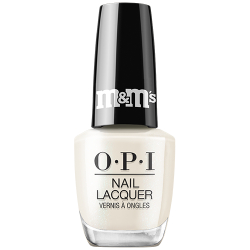 OPI Nail Lacquer bottle in White Choco-hot, a white creme from the OPI x M&M's holiday collection