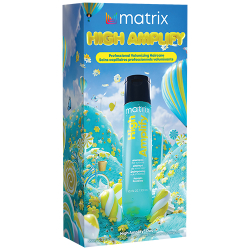Matrix High Amplify holiday gift duo with volumizing shampoo and conditioner bottles